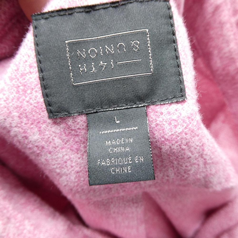14th & Union Dress Shirt Mens Large Pink Gauze Cotton Button Down Long Sleeve - Picture 5 of 9